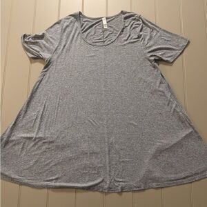 LuLaRoe Grey Tunic Top XL Soft Stretch Short Sleeve